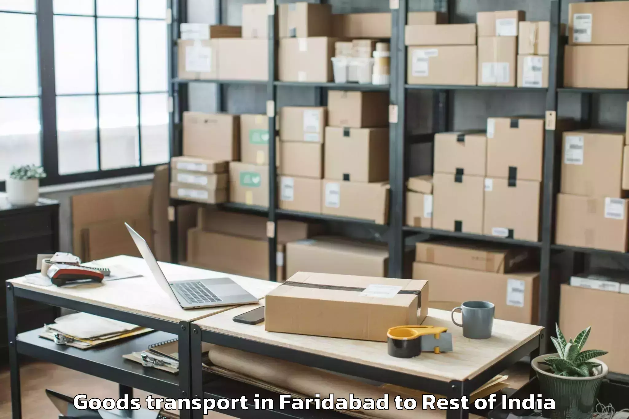 Top Faridabad to Atholi Paddar Goods Transport Available